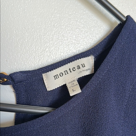 Monteau Blue Sleeveless Jumpsuit for Wedding Guest - Picture 2 of 5